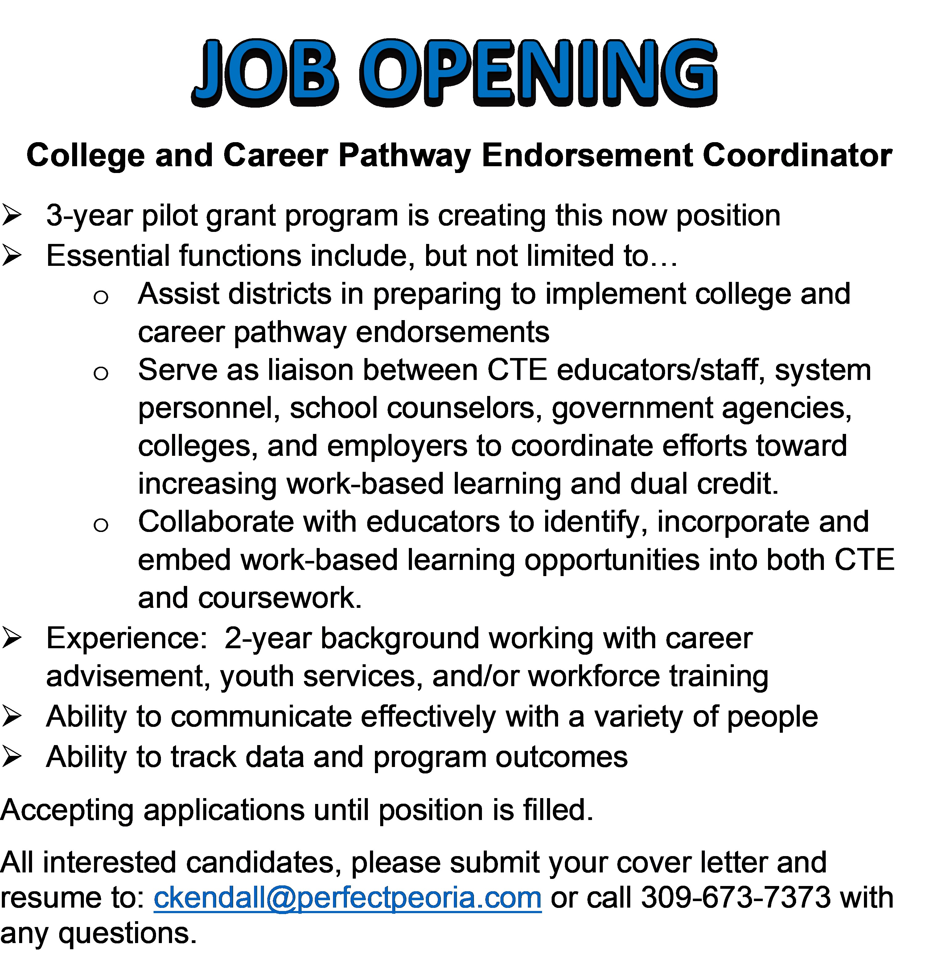 CCPE Coordinator position